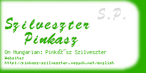 szilveszter pinkasz business card